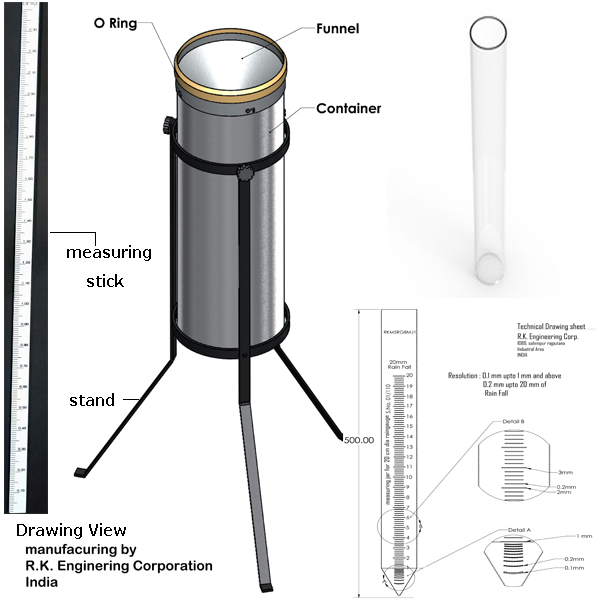 Standard Rain Gauge 8"